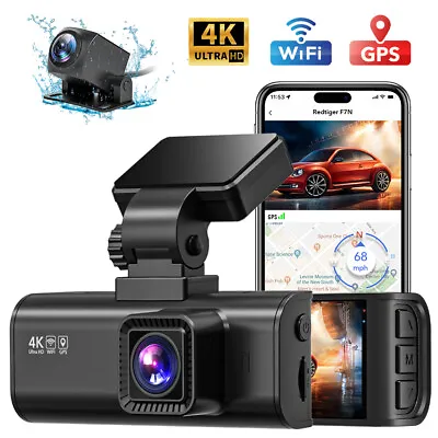 REDTIGER 4K Dash Camera Front And Rear Dash Camera For Cars With APP Control • $159.99