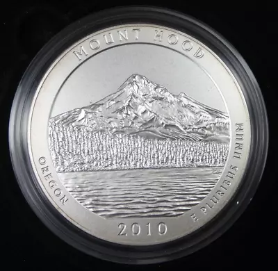 2010-P Mount Hood Oregon ATB 5oz 999 Silver Quarter In OGP W/ COA • $245