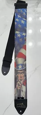 Uncle Sam Guitar Strap - Ralph Marlin -  American Flag - 3 Inch Wide - New • $17.99