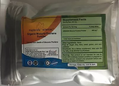 ORGANIC Mucuna Pruriens Seeds Powder Natural Levodopa Dopamine  • $8.81