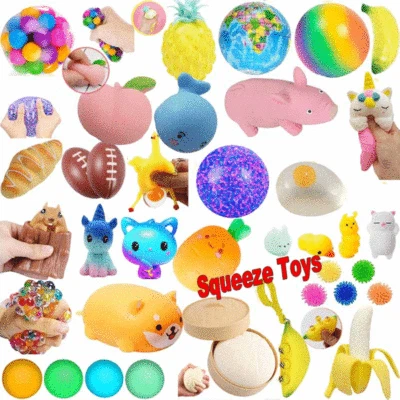 Stress Relief Balls Bouncy Squeeze Ball Squishy Stretchy Toys Fidget Toy Set AUS • $7.54