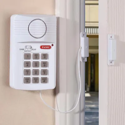 Wireless Door Alarm Shed Garage Caravan Burglar Home Security Keypad Loud Alarm • £7.59