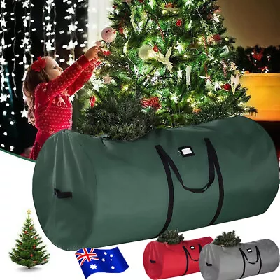 Up To 9FT Tree Heavy Duty Xmas Storage Container Christmas Tree Storage Bag HQW • $32.99