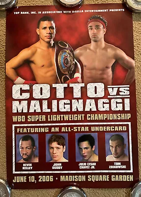 Miguel Cotto Vs Paulie Malignaggi 2006 On-Site Poster; Licensed;  19x27 • $150