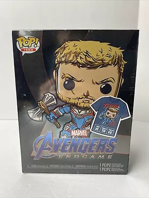 Funko Pop & Tee! Marvel Avengers Endgame #452 Thor Figure & T-Shirt Size: XL • £26.90