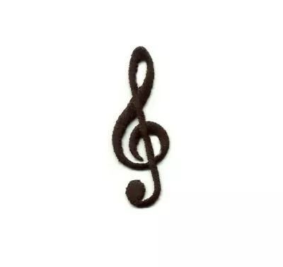 Music - Musical Note - Cleft Note - School - Band - Embroidered Iron On Patch • $2.50