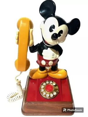 VINTAGE The Mickey Mouse Phone Landline Rotary Dial Telephone(Untested) Fm Japan • $185.99