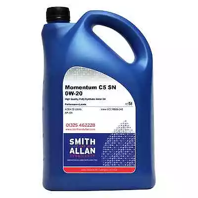 0W-20 Fully Synthetic Engine Oil ACEA C5 API SN Volvo VCC RBS0-2AE 5 Litre • £28.99