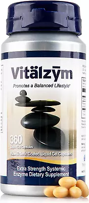 VITÄLZYM Proteolytic Systemic Enzymes Liquid Gel Capsules With Serrapeptase Imm • $225.97