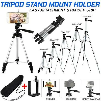 £9.95 • Buy Universal Tripod Stand Telescopic Camera Phone Holder For IPhone Samsung Sony UK