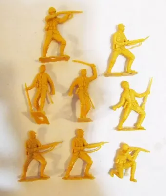 MPC LOT OF 8 JAPANESE SOLDIERS ARMY MEN PLAYSET FIGURES VINTAGE 1960's WW2 WWII • $14.99