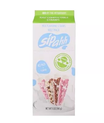 Sipahh Milk Flavour Straws Vegan Friendly 40ct • $21.95