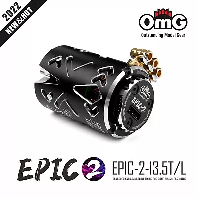 RC Brushless 13.5T Motor Sensored Adjustable Timing - OMG Epic V2 • £109.99