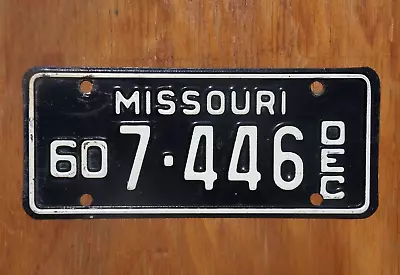 1960 Missouri MOTORCYCLE License Plate - Nice Original • $157.49