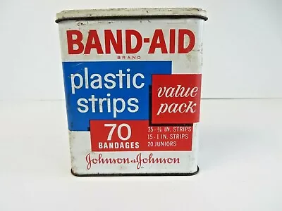 Vintage Johnson & Johnson Band-Aid Tin 70ct Size  #12577 • $14.24