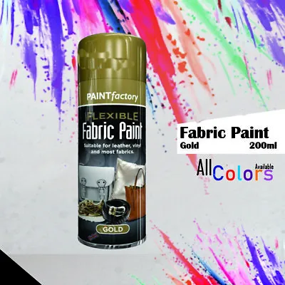 200ML Fabric Spray Leather Vinyl Textile Clothes Flexible Fast Drying Paint UK • £7.07