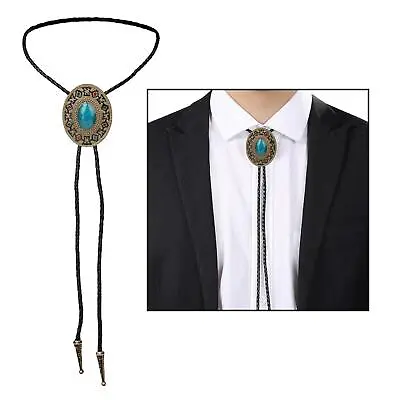 £10.55 • Buy Western Cowboy Bolo Tie Necktie Leather String Mens Accessories Punk Fashion