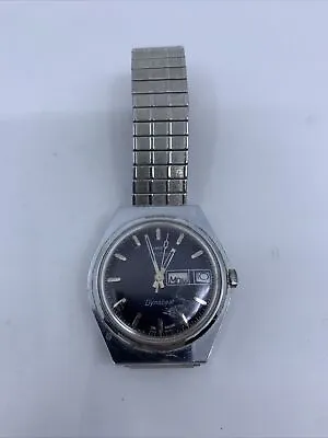 Vintage Black Face Timex Electric Dynabeat Mens Watch Parts Repair W/Silver Band • $24.99