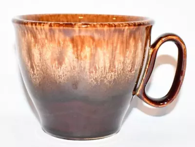 VTG McCoy Cup Mug Coffee Tea Brown Drip Pottery USA Unique Handle • $14.99