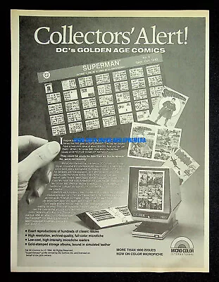 Micro-Color Microfilm Viewer Superman DC Comics 1992 Print Magazine Ad Poster • $7.99