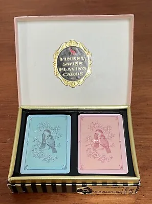 2 Decks Swiss Patience Miniature Playing Cards AG Muller Sealed • $35