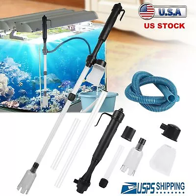 $11.99 • Buy Electric Aquarium Fish Tank Siphon Pump Vacuum Gravel Water Filter Cleaner Pipe