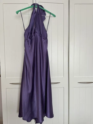 £25 • Buy Luisa Spagnoli Purple Silk Dress 