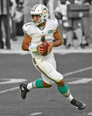 Miami Dolphins TUA TAGOVAILOA Glossy 8x10 Photo Spotlight Print Poster • $5.49