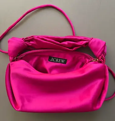 J Crew Geneva Satin Bag In Radiant Fuchsia NWOT • $57.99