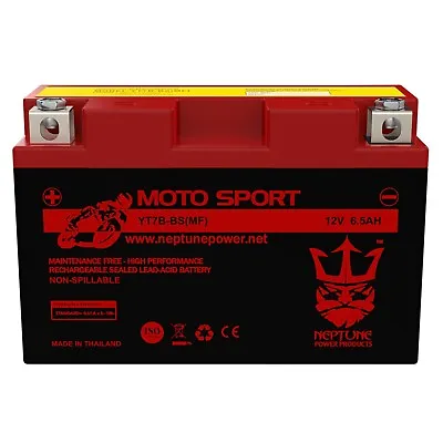 YT7B-BS High Performance - Maintenance Free - Sealed AGM Motorcycle Battery • $26.99
