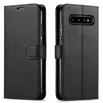 For Samsung Galaxy S10 S10E S8 Plus Case Phone Pouch Cover+Tempered Glass Screen • $10.99