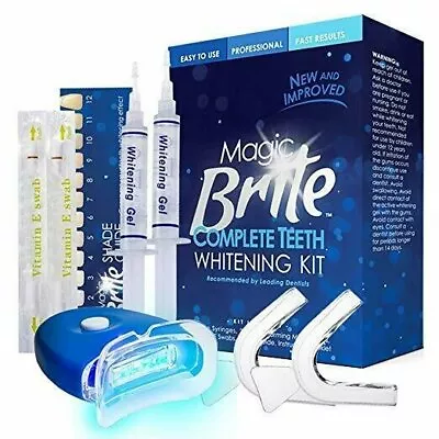 MagicBrite Complete Teeth Whitening Kit At Home Led Light Included • $11.99