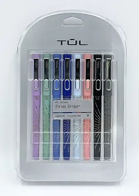 $18.90 • Buy TUL Fine Liner, Ultra Fine, 0.4 Mm, Assorted Barrel & Ink Colors, Pack Of 8 Pens