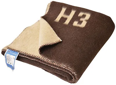 $69.50 • Buy Bulgarian Officers Wool Blanket, Brown 70% Wool Blend 82  X 63 