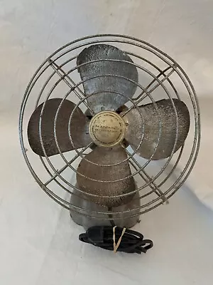 1950 8 Inch Manning Bowman Silver 085002 Table Desk Fan WORKING • $34.99