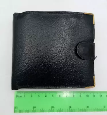 Vintage AUTHENTIC TRADITION Black Real Leather Wallet Purse Folding • £6.50