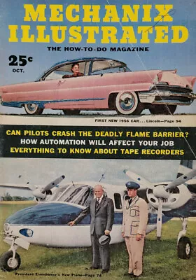 Mechanix Illustrated Oct 1955 Vtg Magazine DIY - Pilot Crash Flame Barrier NoML • $9.95