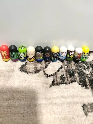 Marvel Lot Of 11 Mighty Beanz - Iron Man Hulk Thanos Blade Rogue And More! • $19.99