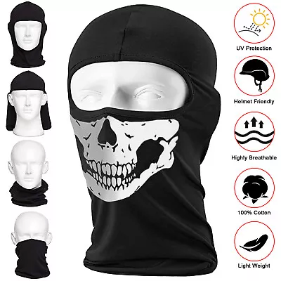 Skull Face Mask Skeleton Neck Scarf Fancy Dress Balaclava Ski Motorcycle Biker • £3.49