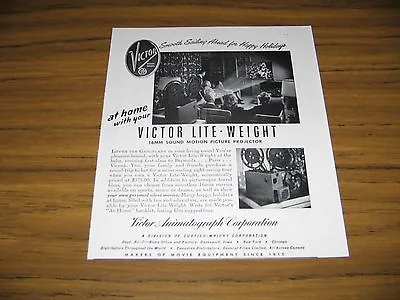 1948 Print Ad Victor Lite-Weight 16MM Motion Picture Projector DavenportIowa • $10.45