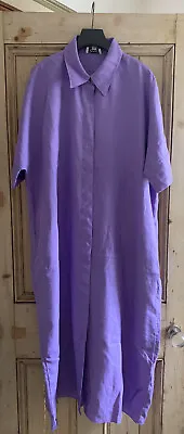 Cos Oversized Relaxed Linen Shirt Dress. Purple Size M 14-18 VGC Sold Out! • £65