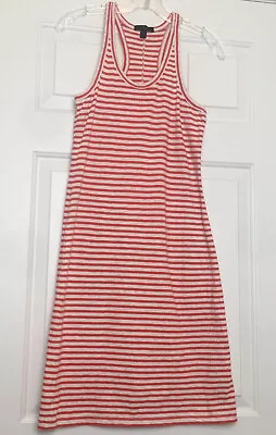 J Crew Dress Women’s Size XS Racerback Orange & White Striped • $15.99