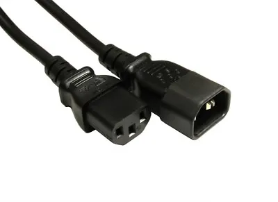GC1348 5 Metres Iec C13(f) To Iec C14(m) Black Power Extension Cable Lead • £13.19