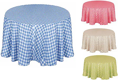 £12.25 • Buy 100% Cotton PVC Coated Table Cloth/Linen Gingham Check Cotton Check Table Linen