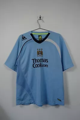 Vintage Manchester City 2008/2009 Home Football Le Coq Sportif Mens XL • £39.99