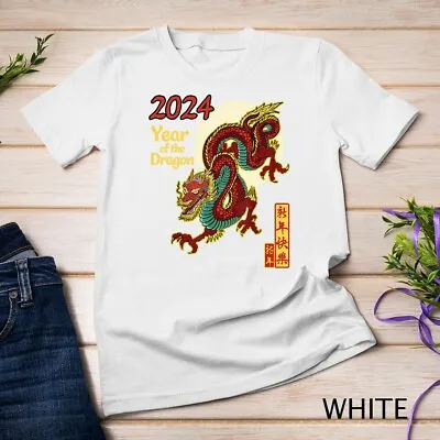 Chinese Calendar Dragon Year Happy New Year 2024 Colorful Unisex T-shirt • $16.99