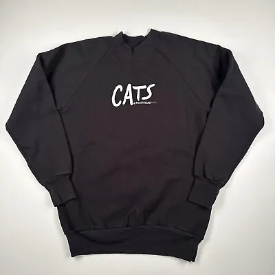 Vintage Cats Musical 80s Crewneck Sweatshirt Size Small Made In USA • $30