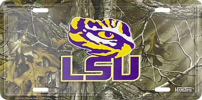 Lsu Tigers Car Truck Tag Camo License Plate Metal Louisiana State Tigers Sign • $11.97