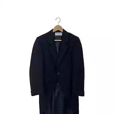 Welsh & Jefferies Mens XS 34 Eton Wool Black Tailcoat Overcoat Single Button • $38.97