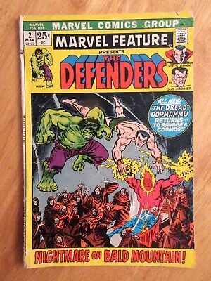 MARVEL FEATURE #2 (1972) **Defenders Key!** (VG-) **Very Bright & Colorful!** • $15.49